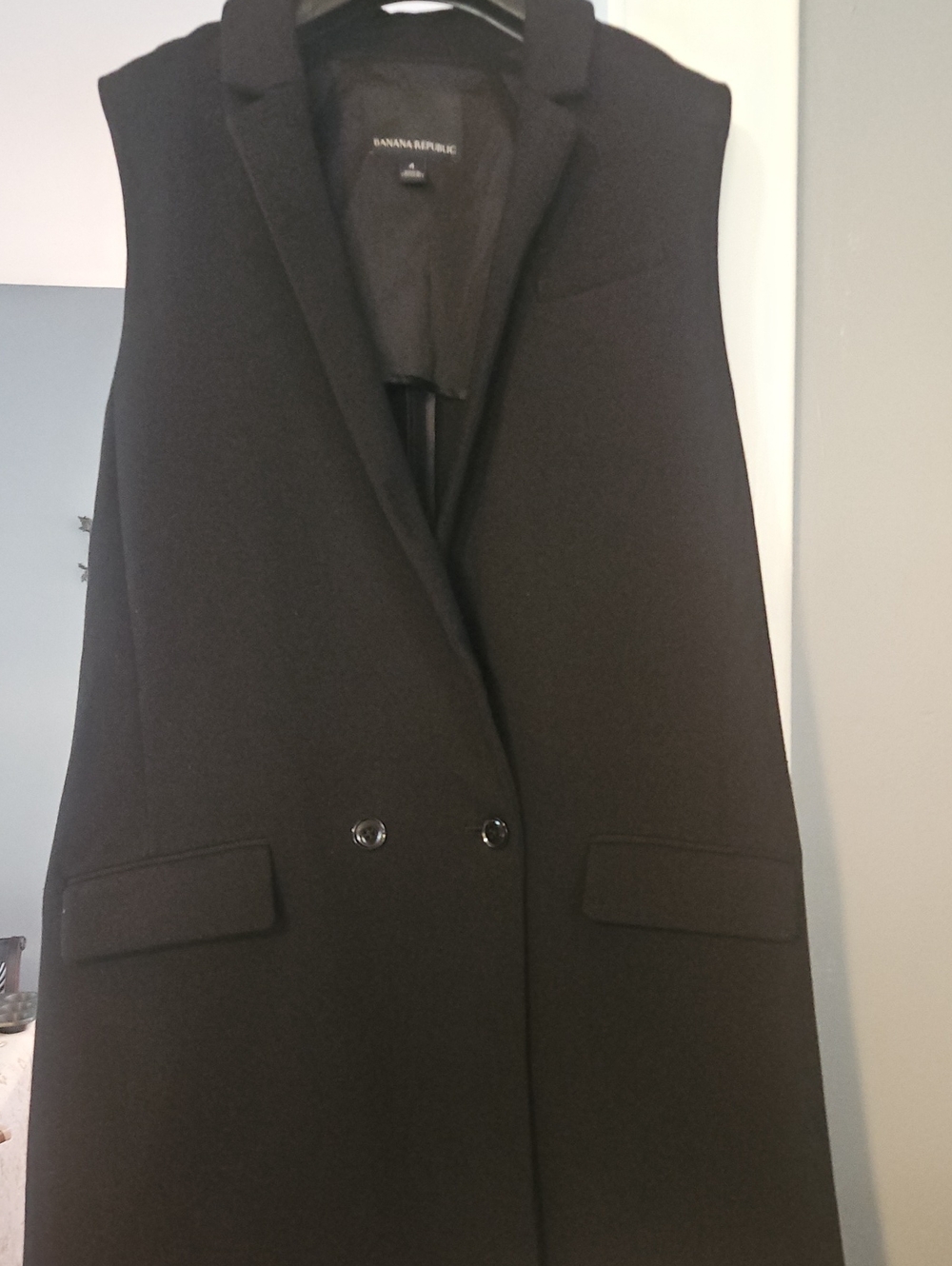 Black Long Vest